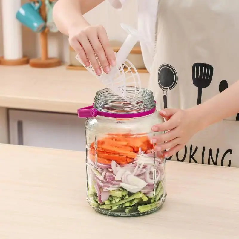

Plastic Holder For Compaction In Kimchi Jar Pickle Jar Tool Kitchen Pickles Tool Korean Pickled Vegetable Jar Set