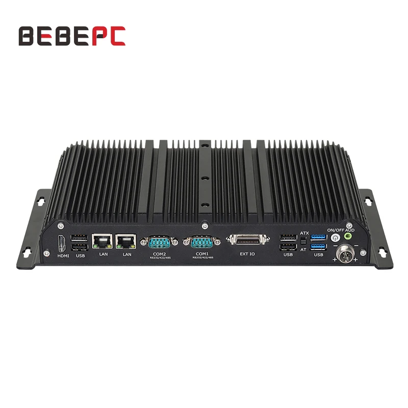 

BEBEPC Fanless Industrial Mini PC Intel Core i7 1165G7 Dual Ethernet 2 COM RS232/422/485 GPIO Wi-Fi 4G LTE Windows 10 Linux DDR4