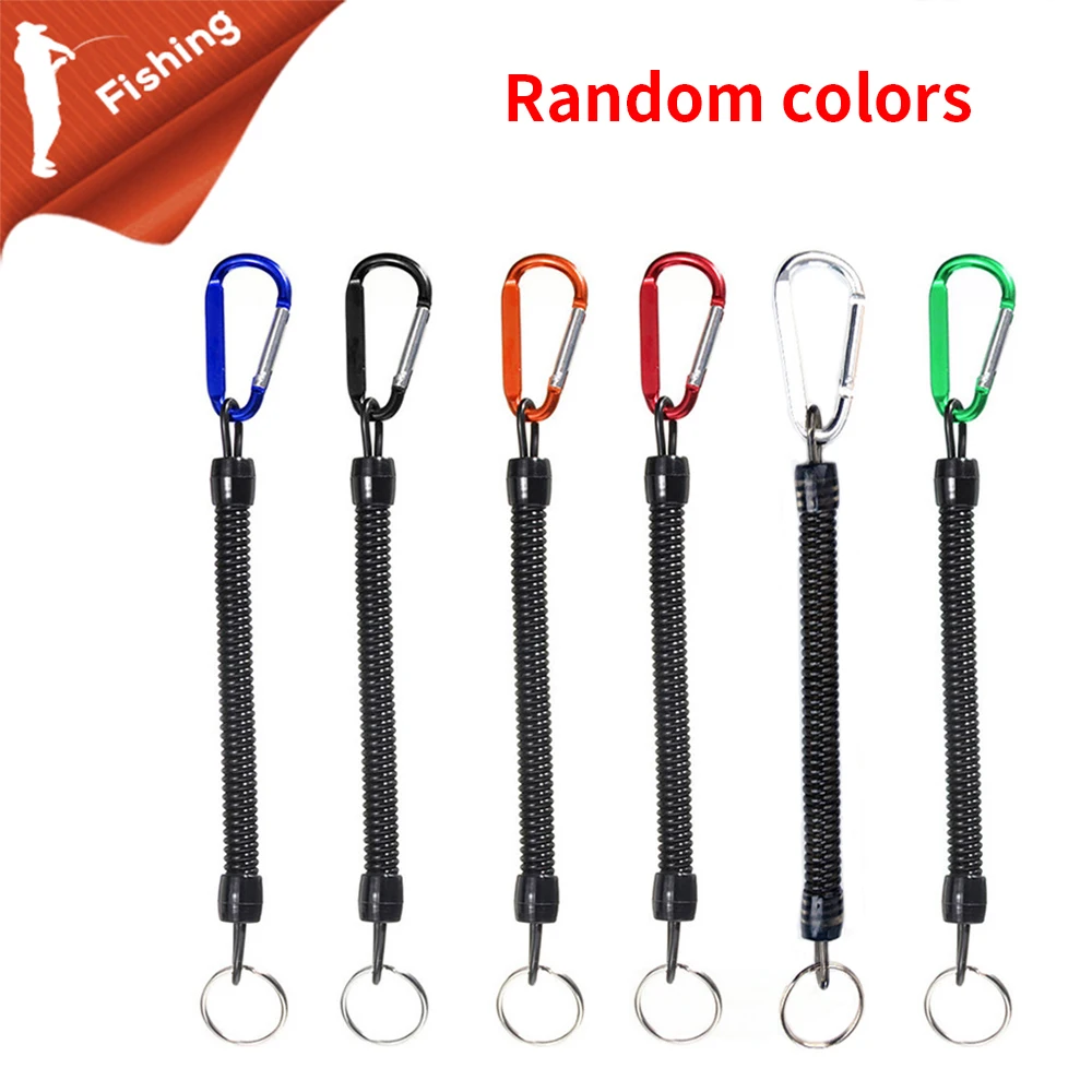 

3pcs Fishing Lanyards Boating Ropes Retention String Fishing Rope With Camping Carabiner Secure Lock Fishing Tools Accessories