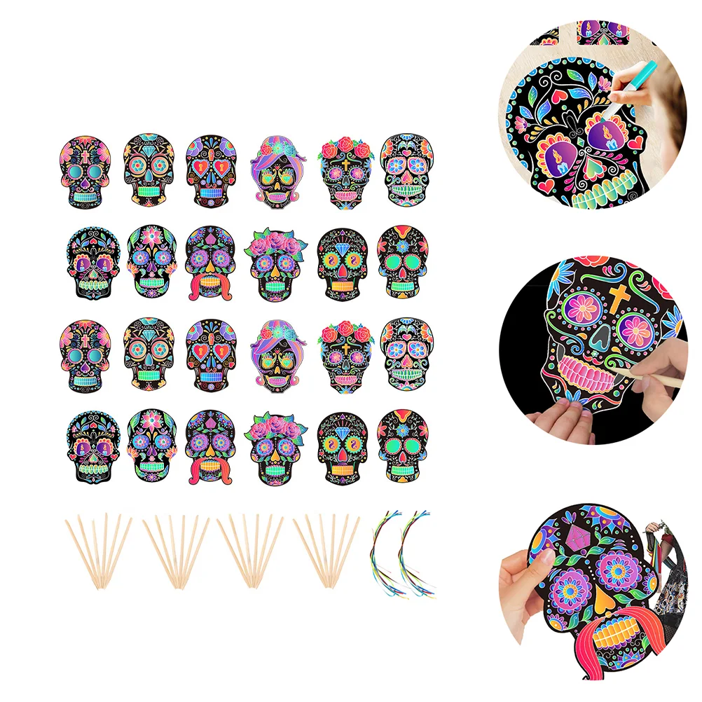 

Scratch Paperkitdiy Crafts Rainbow Child Color Festivaloff Craft Set Children Scratchy Kids Party Painting Artistic Sense Tool