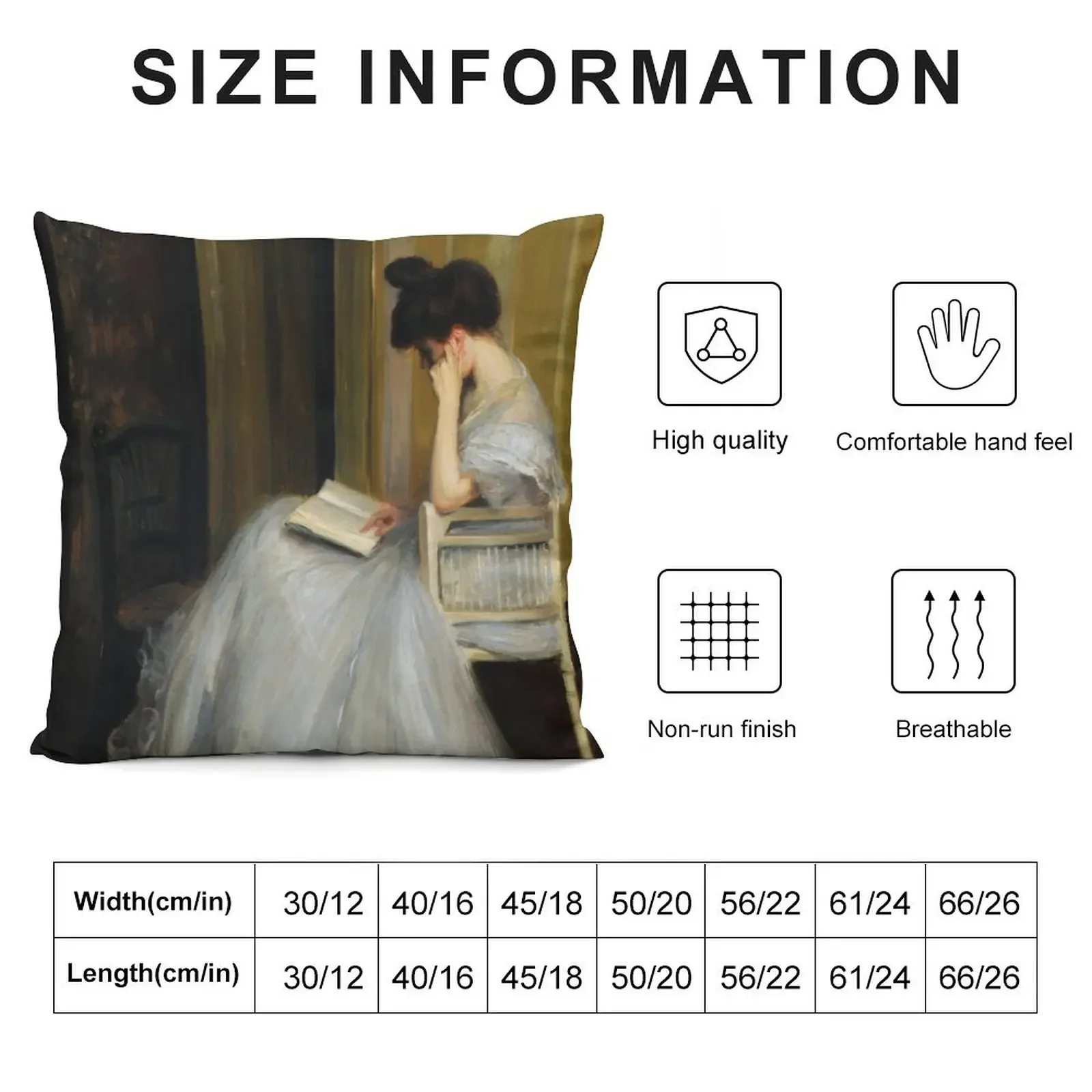 Декоративная подушка Mujer leyendo Jacques Émile Blanche