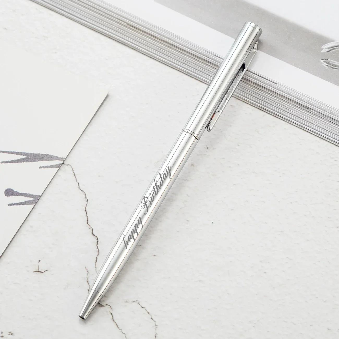 

Металлическая шариковая ручка с гравировкой