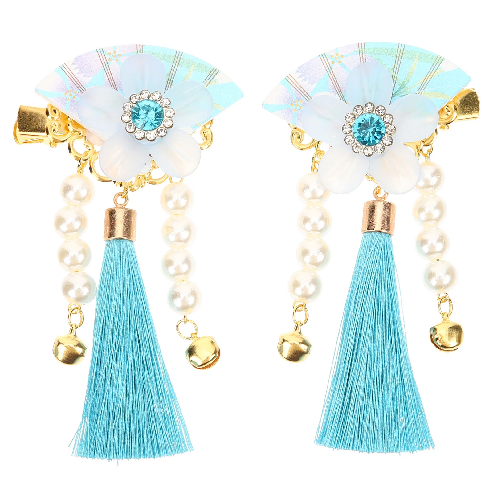 

1 Pair of Decorative Hair Pin Japanese Tassel Hairpins Delicate Hair Clips Band Clips