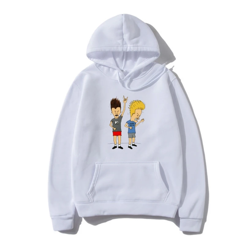 

Мужская верхняя одежда 5499A Beavis Butthead Rock, старая мультяшная комедия музыка, комикс, панк, металлическая Флисовая теплая толстовка, подарок, худ...