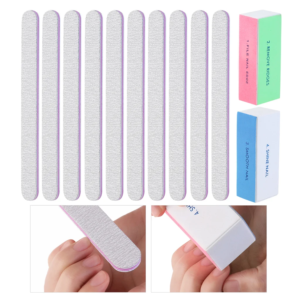 

Nail File Block Buffer Manicure Emery Buffing Sanding Fingernail Polishing Tool Board Tools Metal Shine Kit Acrylic Strip Bar