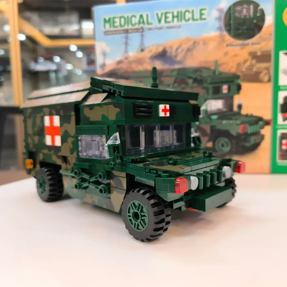 Новый Moc строительные кирпичи военная модель армейский медицинский автомобиль
