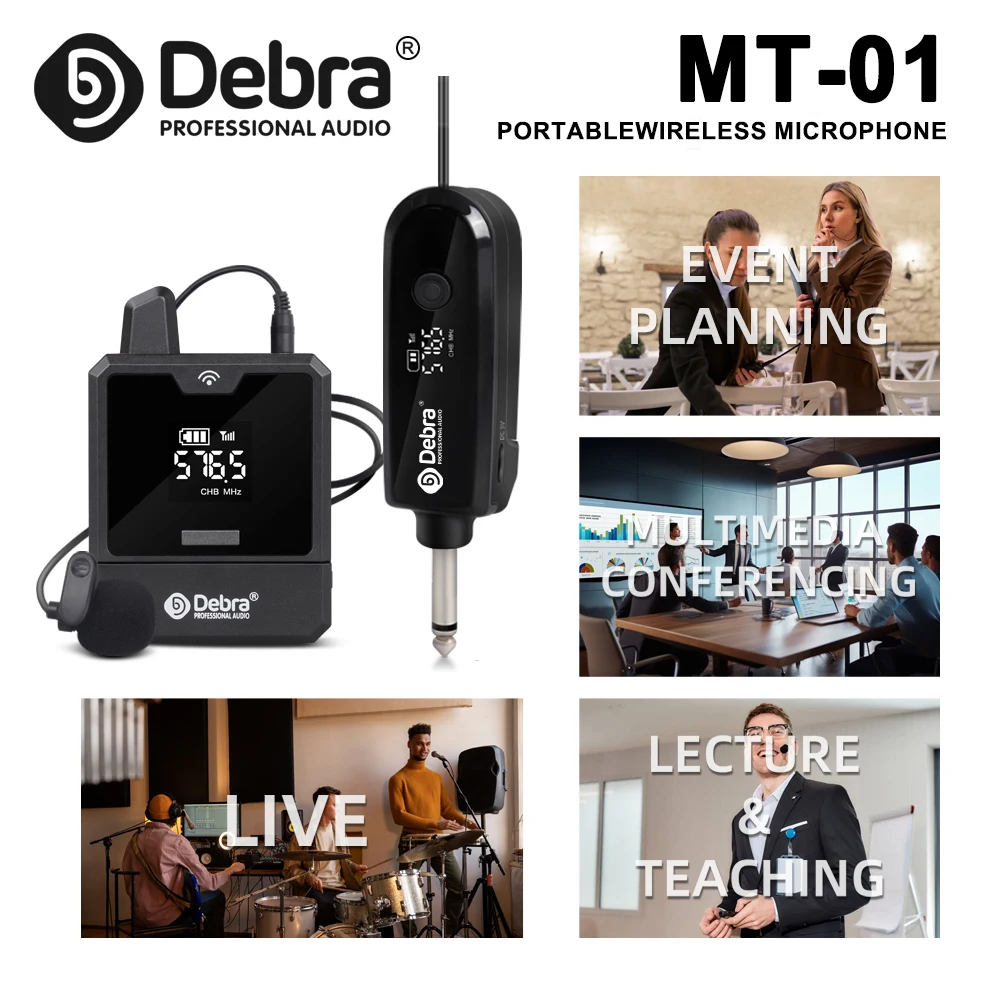 Фото Профессиональный UHF-микрофон Debra MT102 с мониторингом IEM, 501-599 МГц - для концертов, конференций и сценических выступлений №2