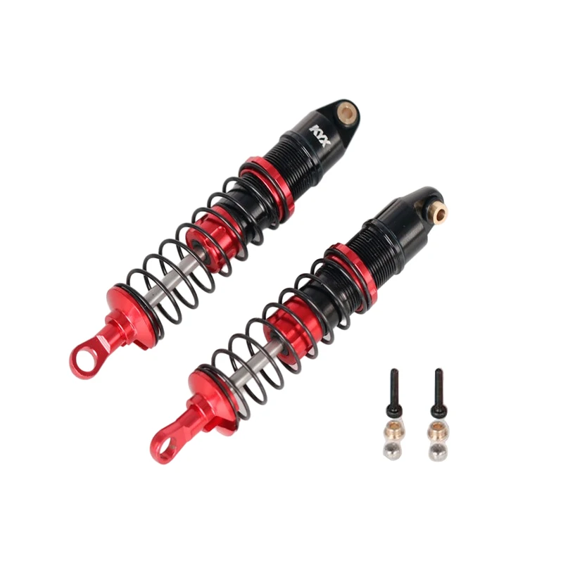 

KYX Racing Aluminum CNC Machined Aluminum Front Rear Shock Set Upgrades for 1/16 1/18 RC Crawler Car LOSI Mini-B Brushed Mini-T