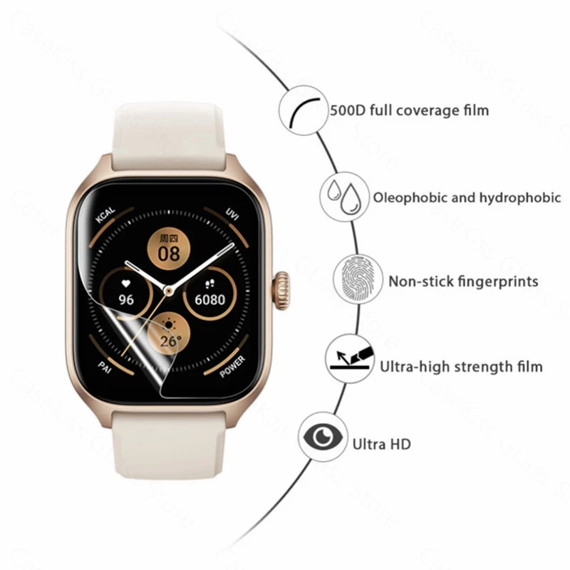 3 шт. Пленка из гелия TPU для защиты экрана смарт-часов Huami Amazfit GTS 4 2 mini и GTR 3 Pro Soft (не стекло)