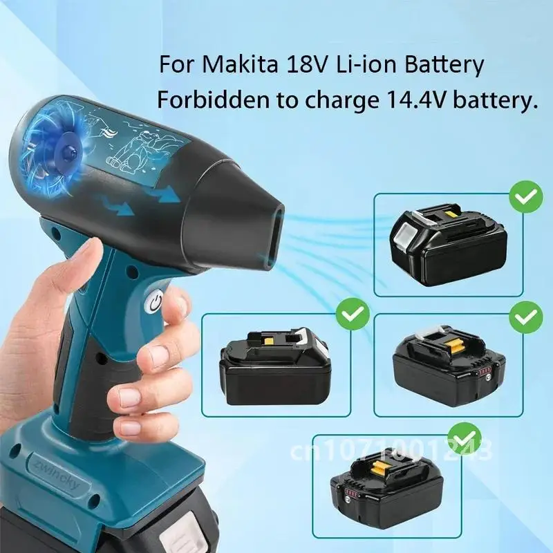 Мини-струйный вентилятор портативный Violent Turbo Fan для Bosch Makita Milwaukee Dewalt аккумулятор