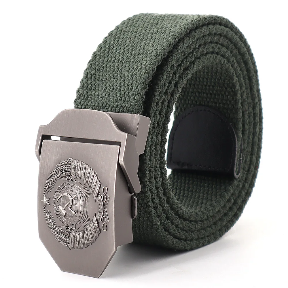 110/120/130/140/150/160/170cm Mens Canvas Outdoor Tactical Army Belt 3D Metal Buckle Unisex Jeans Belt MilitaryTraining Belts