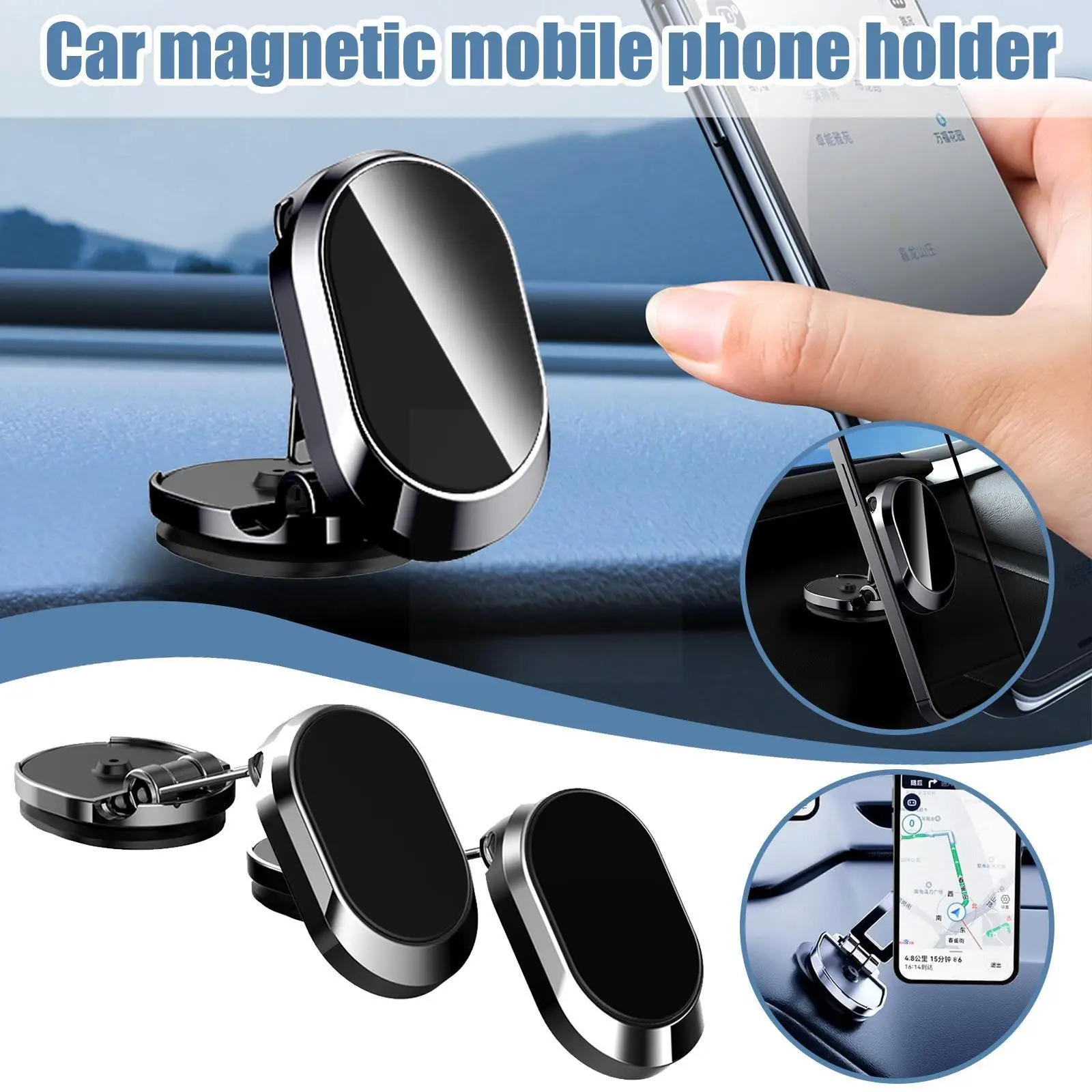 

2022 Magnetic Car Phone Holder Magnet Smartphone Mobile Stand Cell Gps Support For 13 12 Xr Mi R2y6