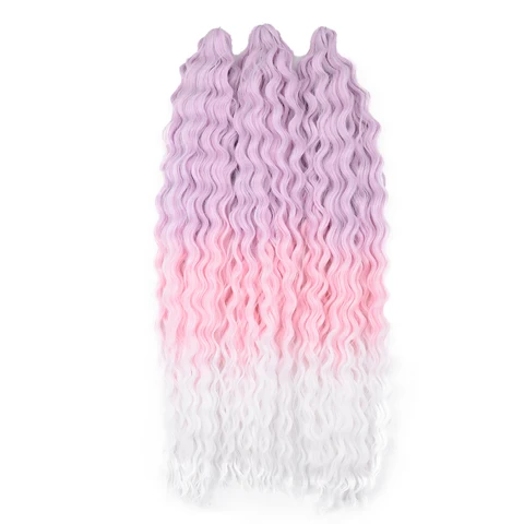 Волосы Ariel Curl Afro Curl Twist Вязание крючком Волосы Синтетические Глубокие волны Плетение волос Наращивание волос Вьющиеся волосы с эффектом омбре Блондинка Розовая волна воды Плетение волос