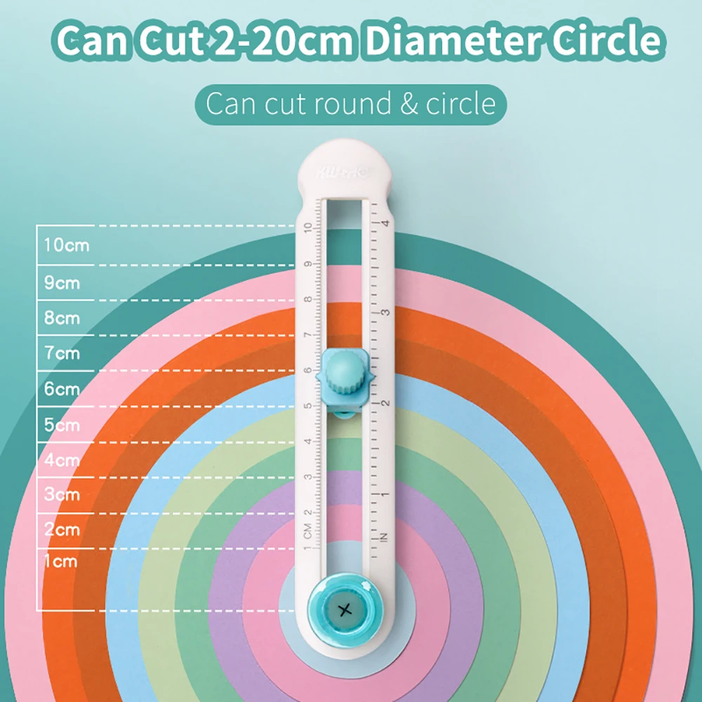 Регулируемый 360 круглый режущий нож компас резак резцы для скрапбукинга круглые