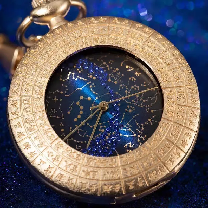 Арктическая карта звезды, звездное небо, сапфировые карманные часы для мужчин и женщин, подарок подруге на день рождения (art.: 3920cf6f2bbda) - 3920cf6f2bbda