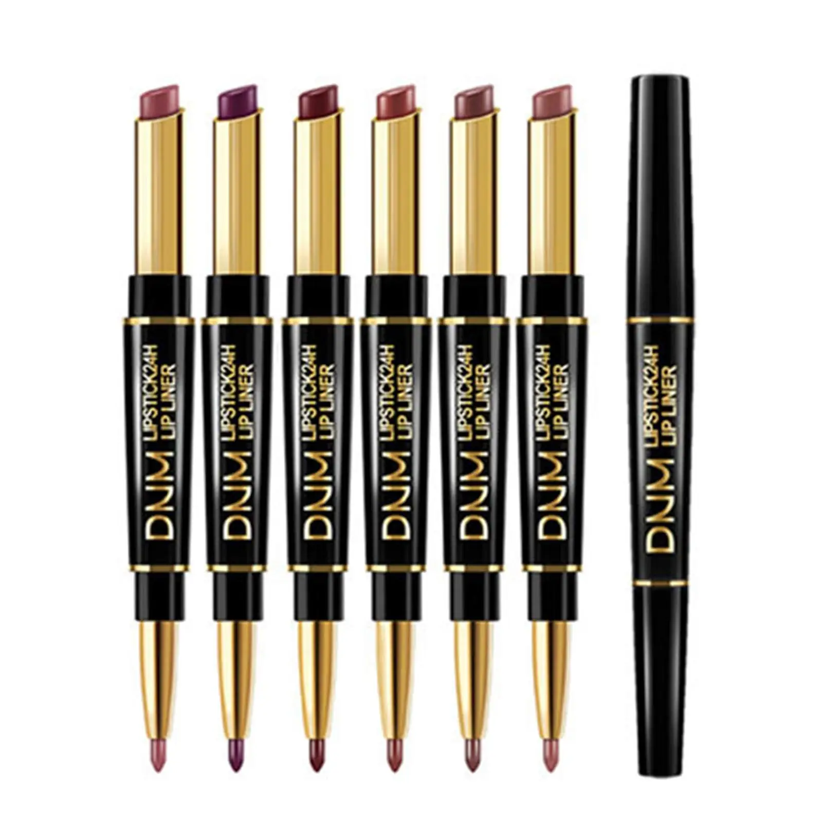 

6 матовых помад с подводкой для губ, губная помада, набор ручек для губ для женщин, подводка для губ, матовый карандаш для губ, стойкий водосто...