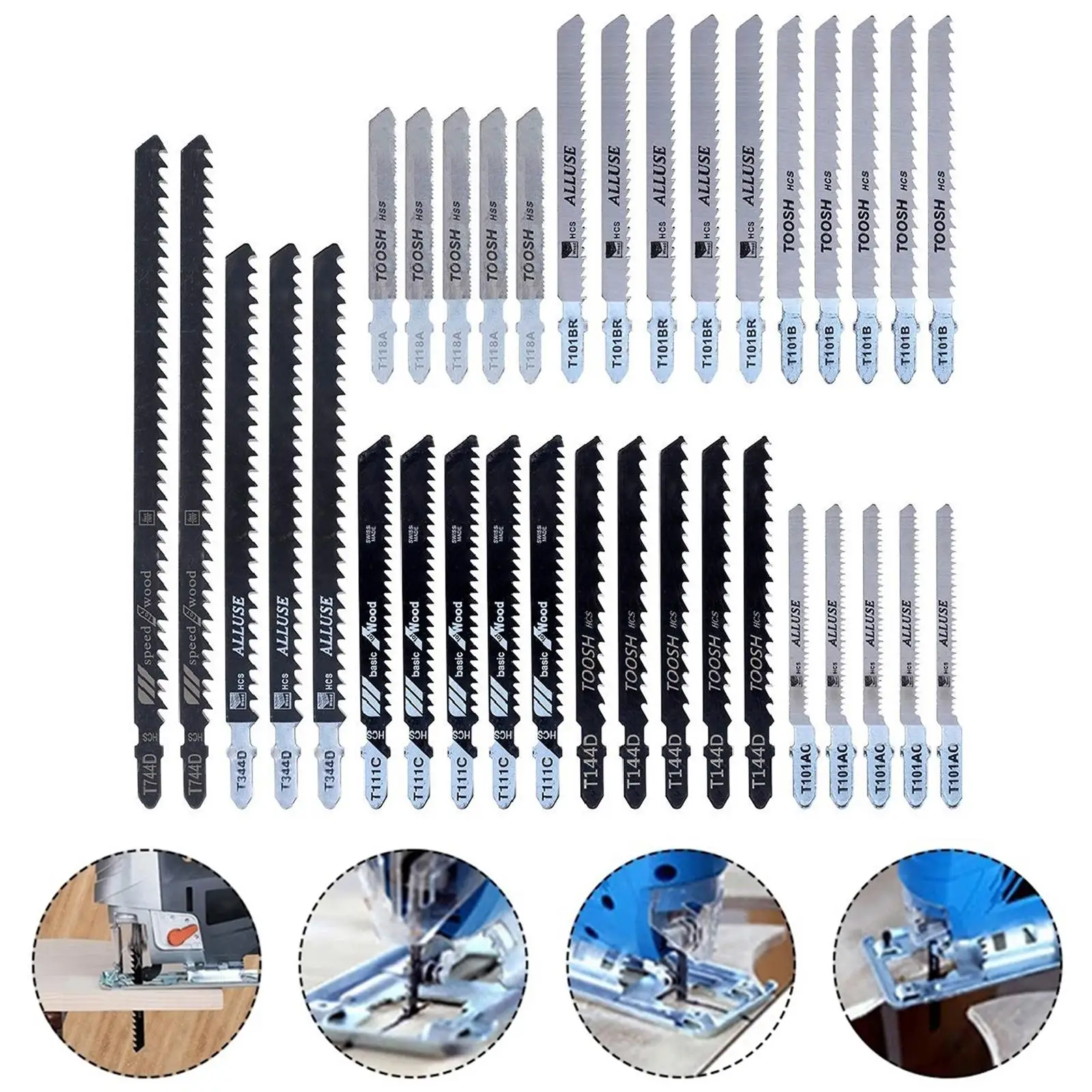 Набор ножей для деревообработки комплект из 35 смешанных Т-образных нержавеющей