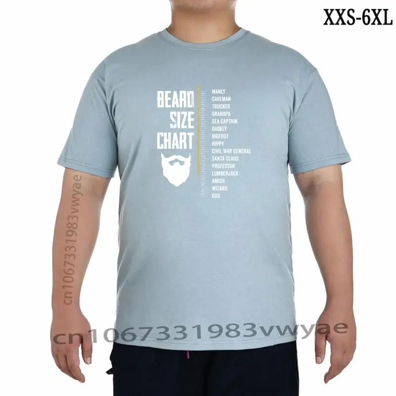 

Beard Measurement Chart Gift Beard Length Funny Growth Chart T Shirts Graphic Cotton Streetwear Short Sleeve Summer Tshirt