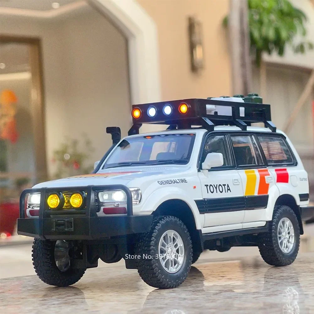 Масштаб 1:24 Toyota Land Cruiser LC80 модель автомобиля игрушечный сплав литой под давлением 6