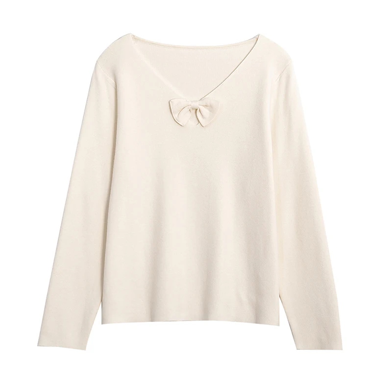 Женский трикотажный свитер с длинным рукавом размеры до 3XL