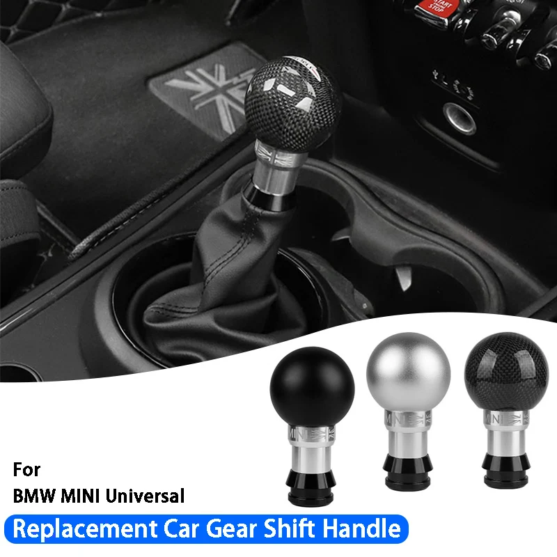 

Car grain Automatic Transmission Shift Knob Gear Selector Round Ball Button Shifter Lever Handle For BMW MINI Cooper Clubman