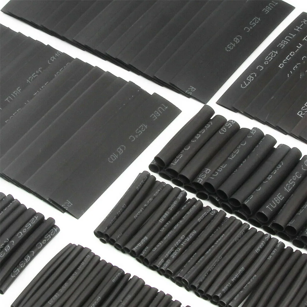 Набор термоусадочных трубок для обмотки проводов черного цвета 381 шт. |