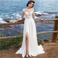vestido de novia white sexy cutout appliqu%c3%a9d wedding dresses for women lace o neck bridal with a line side slit %d1%81%d0%b2%d0%b0%d0%b4%d0%b5%d0%b1%d0%bd%d0%be%d0%b5 %d0%bf%d0%bb%d0%b0%d1%82%d1%8c%d0%b5