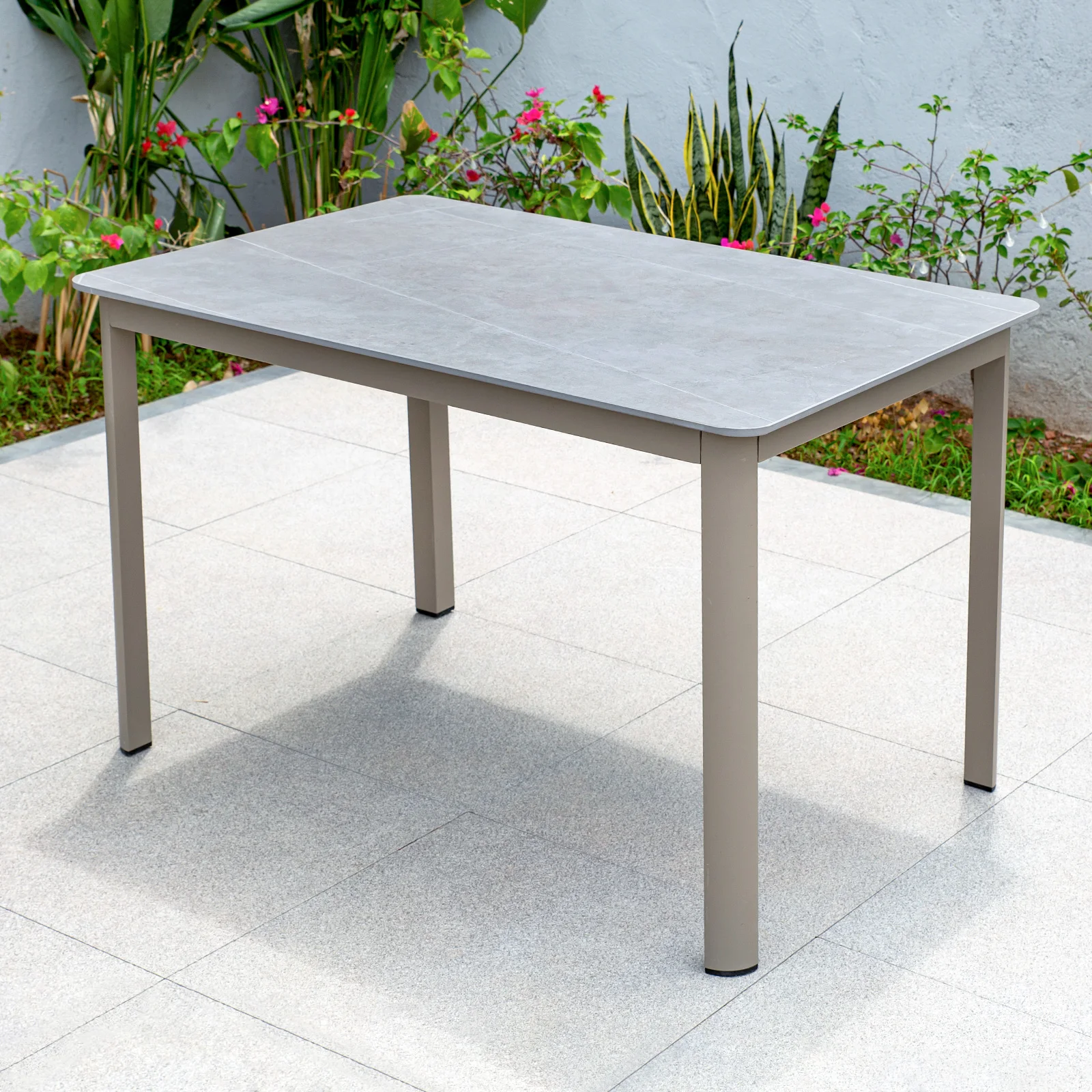 Литой алюминиевый рок-доска прямоугольный обеденный стол приставной столик в