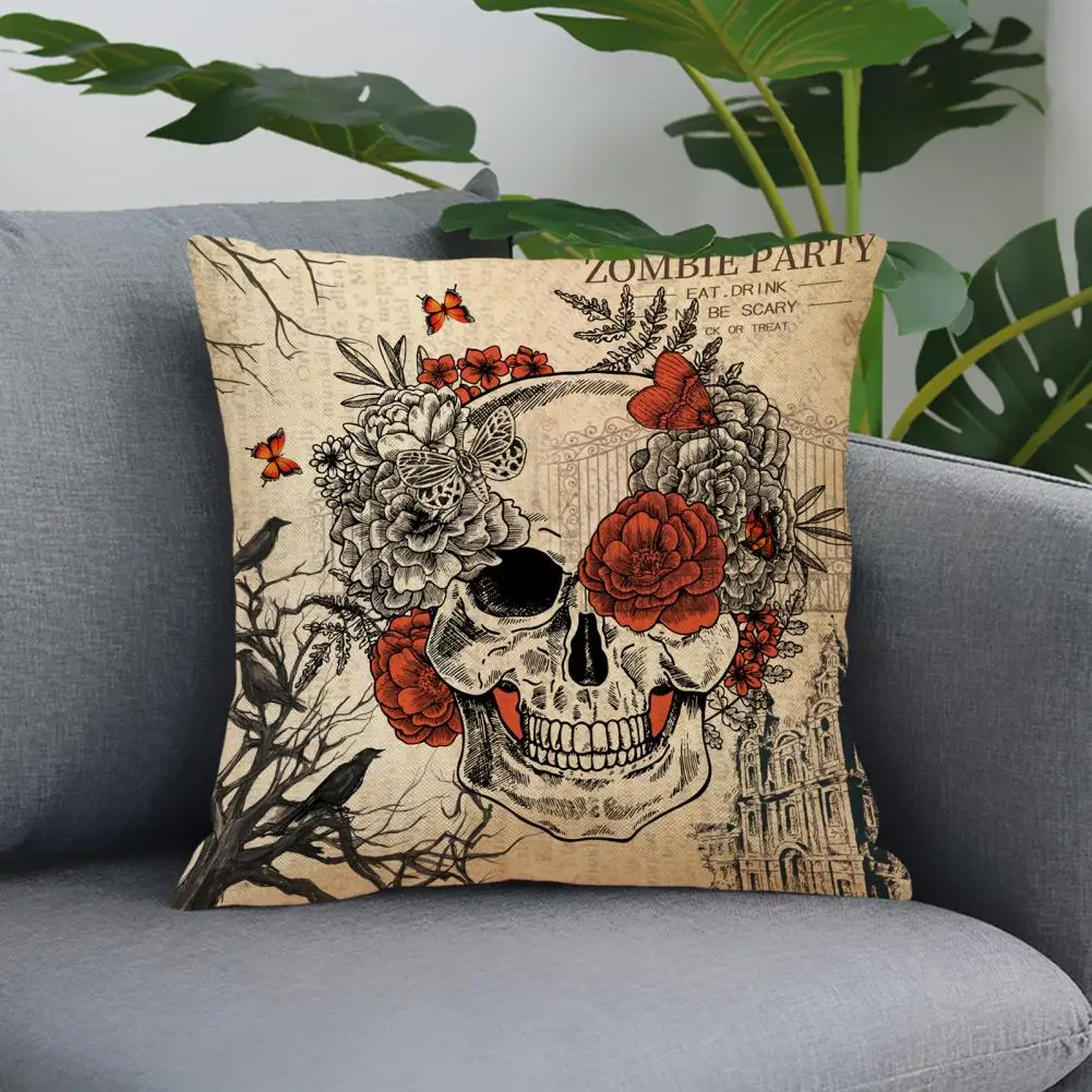 

Halloween Decor Pillowcase Festive Halloween Pillow Cases Hidden Zipper Closure Long-lasting Covers for Home Party for Couch