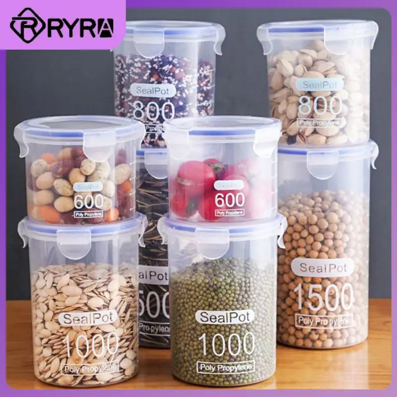 

Kitchen Storage Box Small Food Canister Large-capacity Clear Container Keep Fresh Kitchen Accessories Moisture-proof New Pp