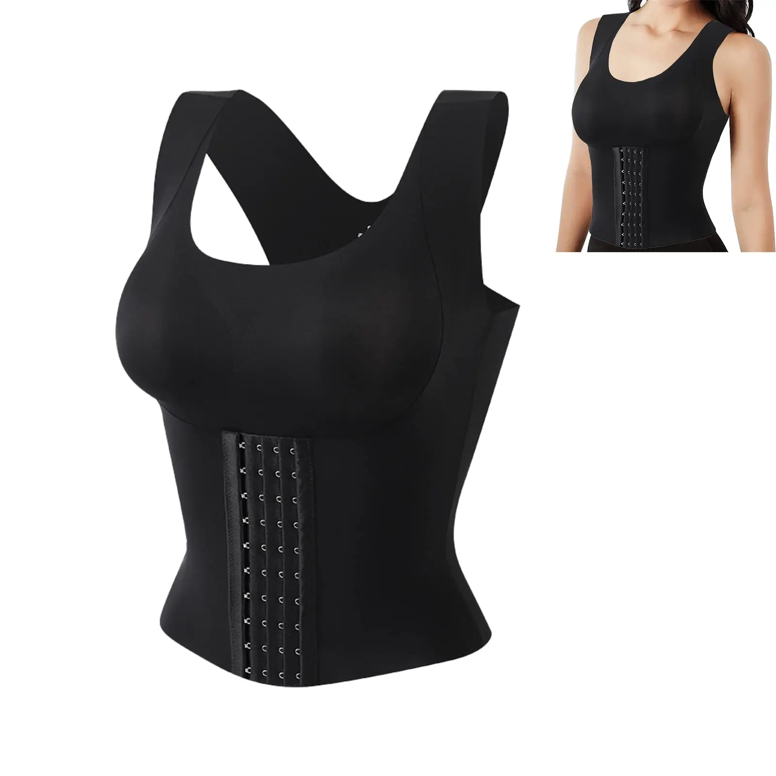

Women Reducing Girdle Posture Corrector Bra Seamless Underwear Slimming Belly Sheath Cross Back Tank Tops Body Fitness Vest