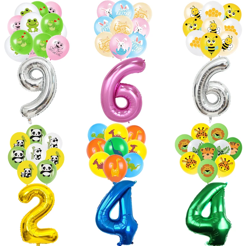 

Disney Panda Frog Rabbit Animal Cat Honeybee Theme Birthday Party Decoration Latex Aluminum Digital Balloon Baby Shower Boy Gift