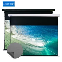 screen pro 150 inch motorized ambient light rejecting tension screen for ultra short throw projectors