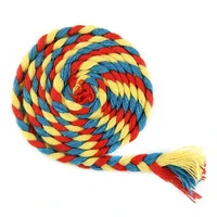 1pcs tricolor braided cotton rope 7mm thick ethnic style decorative rope 7mm braided lace cotton rope 90m diy