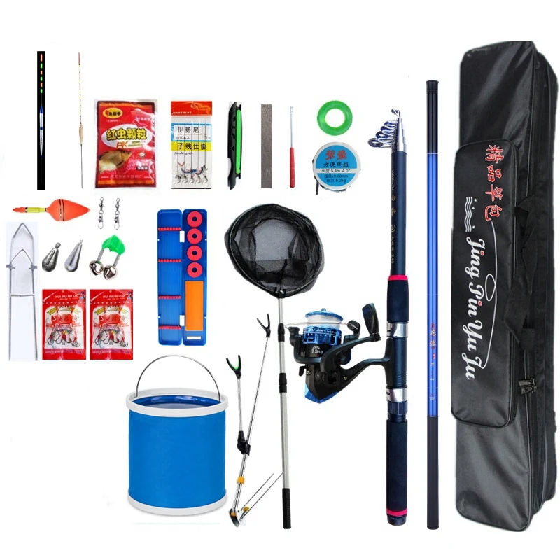 Fishing Material Complete Fishing Kit Full Reel Portable Ultra Light Trout Fishing Rod Carbon Fiber Canas De Pesca Rod For Reel enlarge