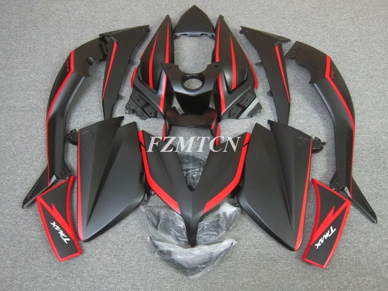 

Injection Mold New ABS Whole Motorcycle Fairings Kit Fit for YAMAHA Tmax 530 2015 2016 15 16 Bodywork Set Custom Matt Red Black