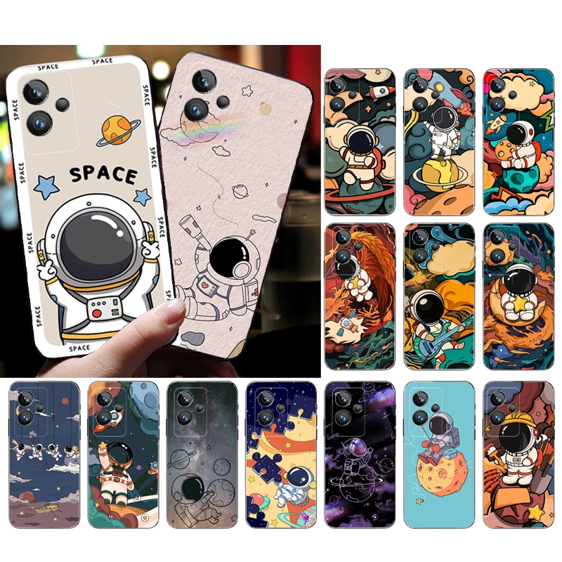 

Phone Case for Realme 10 Pro Plus 9 8 7 6 Pro Realme GT 2 Pro X2 Pro C21Y C11 RealmeX3 SuperZoom Astronaut Art Case