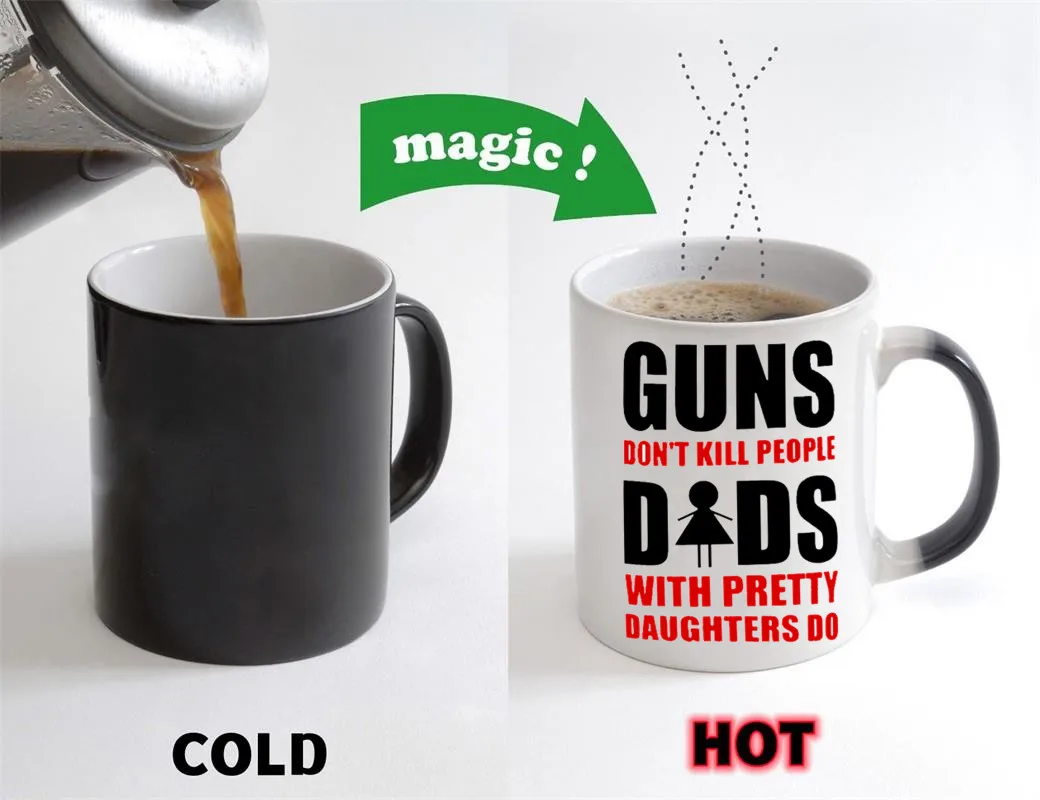 

Father's Day Gift Dad Coffee Mug Cocoa Caffeine Cereal Milk Cup Daughter Mugs Heat Reveal Magical Morph Mugen Teaware Coffeeware