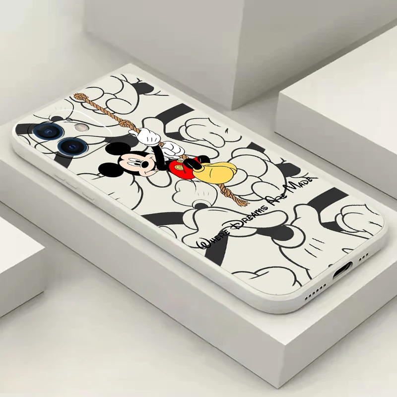 

Fashion Cartoon Mickey Mouse US Phone Case For iPhone 11 12 13 Pro 12 13 Mini X XR XS Max 6 6S 7 8 Plus SE 2020 Cute Funda Cover