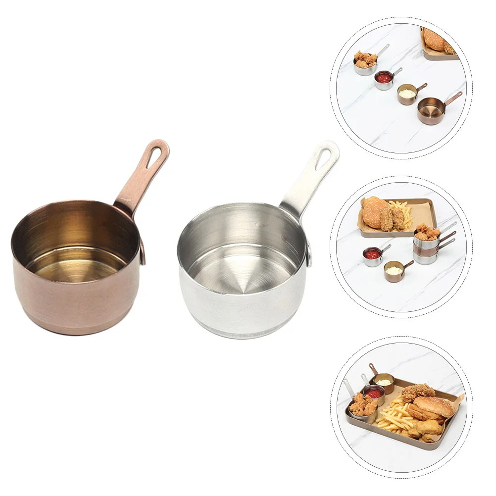 

Pot Sauce Saucepan Pan Butter Mini Dish Cooking Stainless Warmer Melting Steel Bowl Dipping Cup Dishes Bowls Handle Cookware