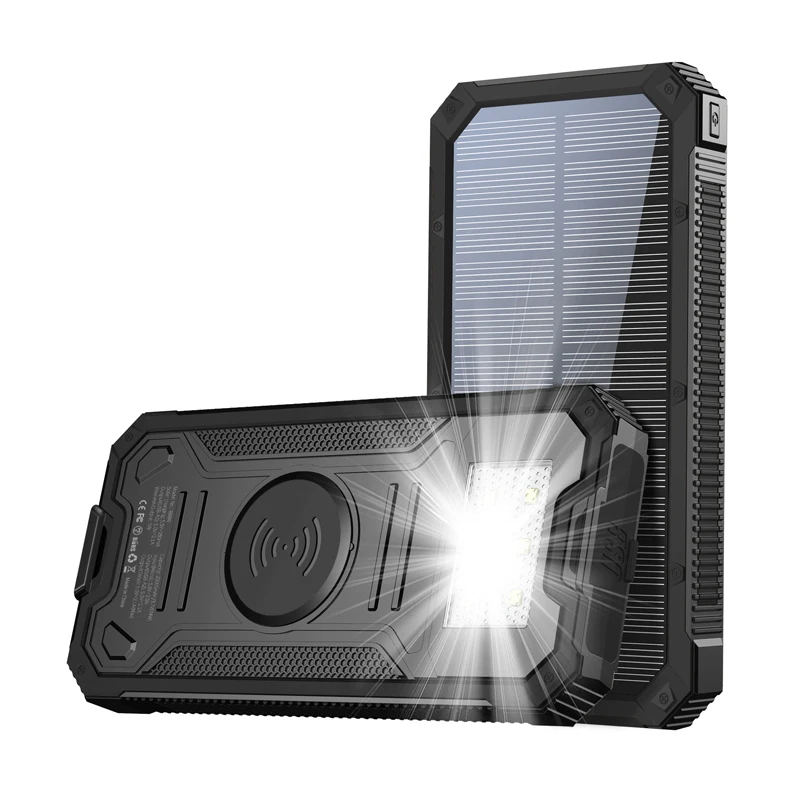 Портативный внешний аккумулятор на солнечной батарее 20000 мАч