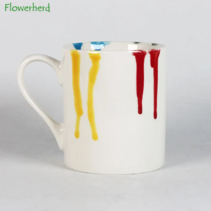 

Personalized Simple Hand-painted Ceramic Mug Small Fresh Drinking Tea Cups Water Mug Home Niche Breakfast Milk Mugs Coffee Cups