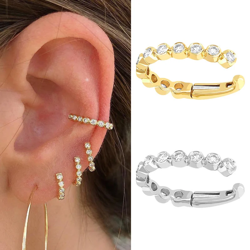 

Timeless Wonder Shiny Zirconia Geo Clip Earrings Women Jewelry Statement Punk Non Pierced Ins Top Trendy Fashion Korean Emo 6532