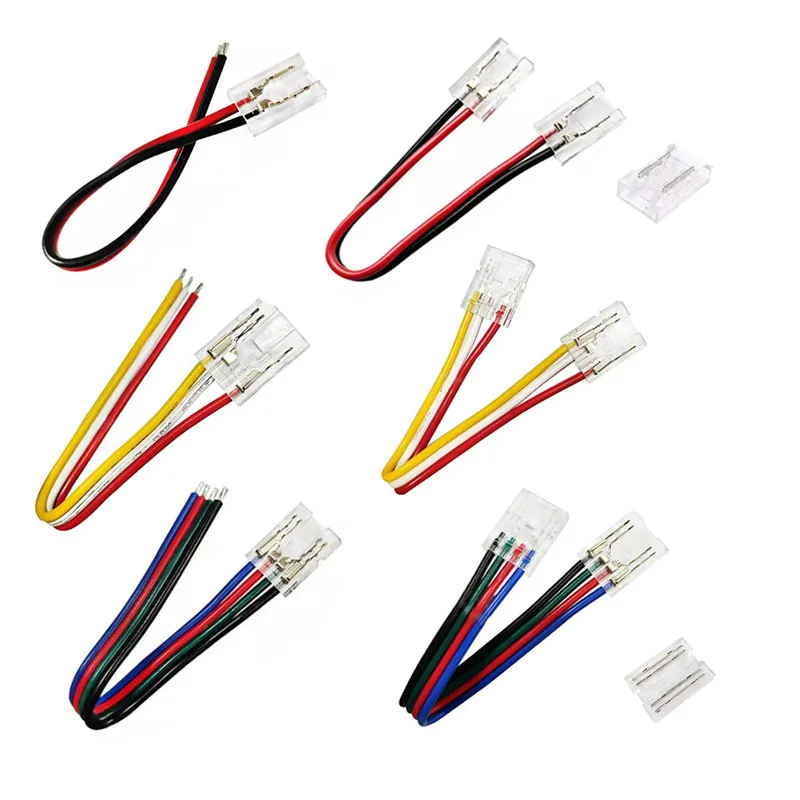 

COB LED Strip Connector Free Welding Corner Connectors For 8mm 10mm 2pin Single Color 3pin CCT Double Color 4pin RGB 5pcs/Lot
