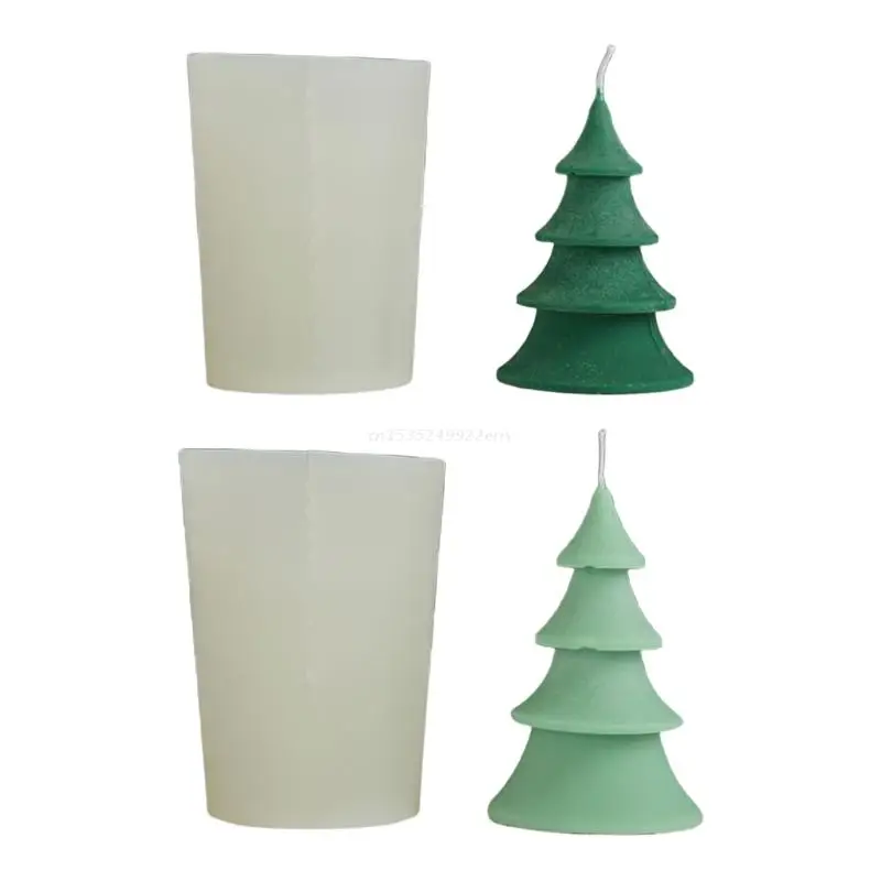 

3D Christmas Tree Silicone Mold for Plaster Candle Making Baking Chocolate Cake Dessert Pastry Mousse Mould Dropship