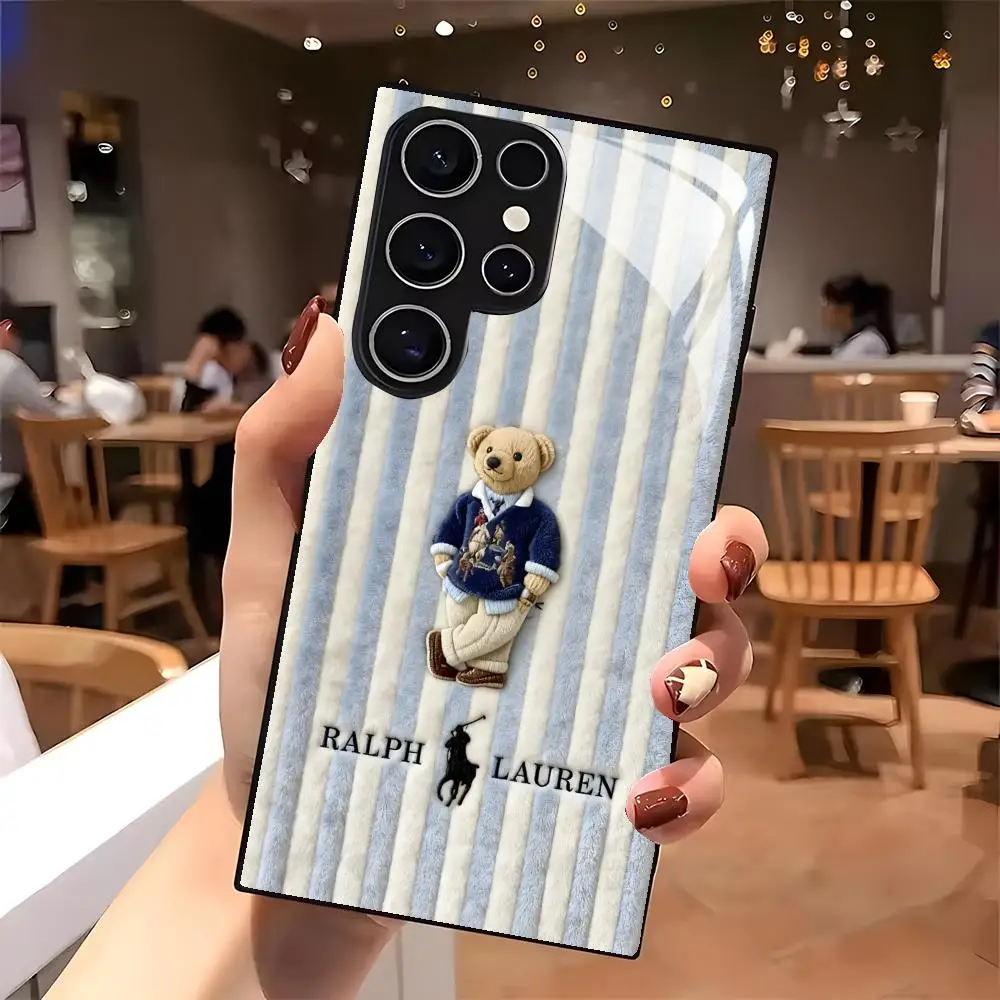 Фото Элитный чехол для телефона U.S. Polo Assn. для Samsung S26 S25 S24 S23 S22 S21 S20 Plus Ultra Note20, стеклянный магнитный чехол №3