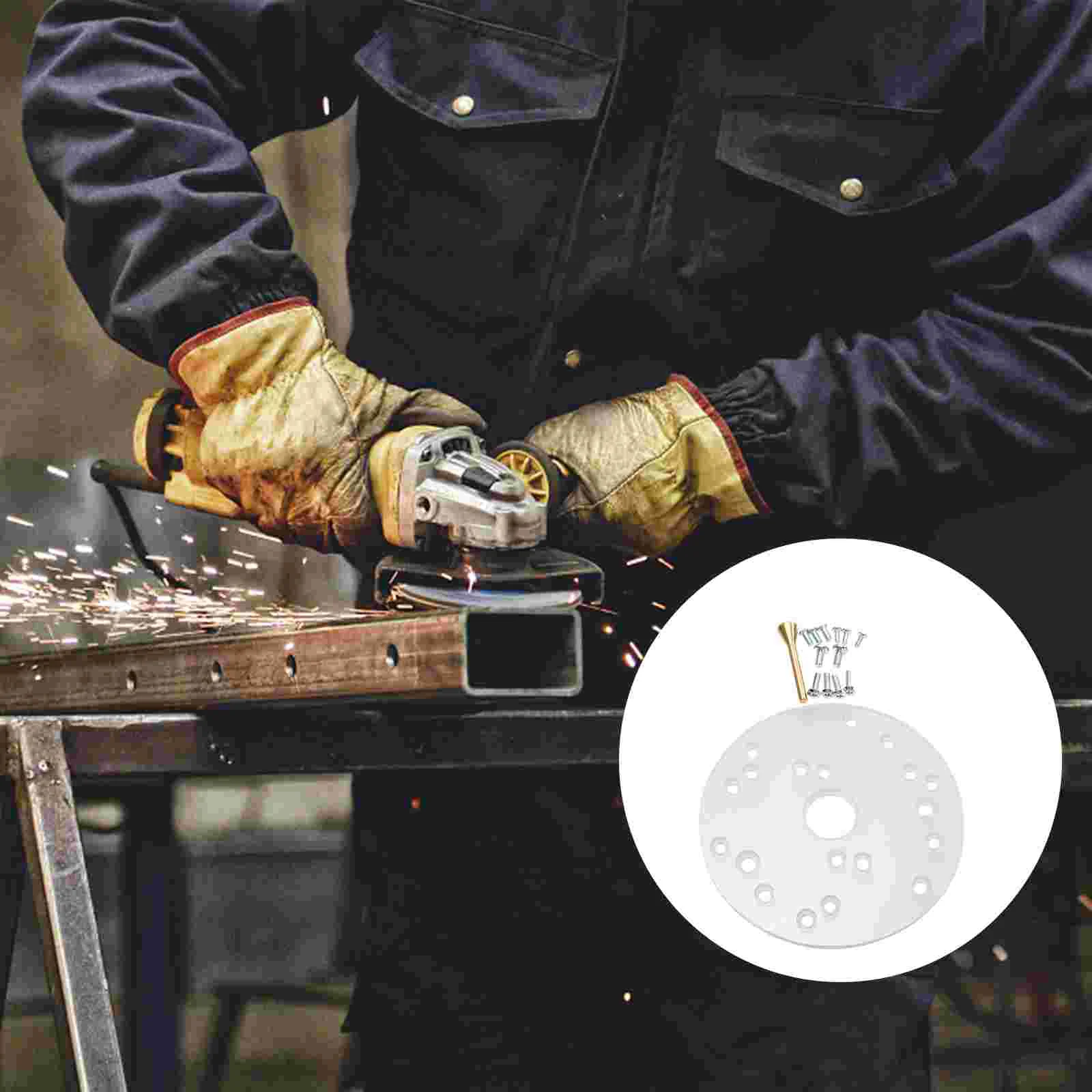 

Universal Router Base Plate Router Plate with Centering Pin Screws and Holes for Trim Routers Woodworking Tools
