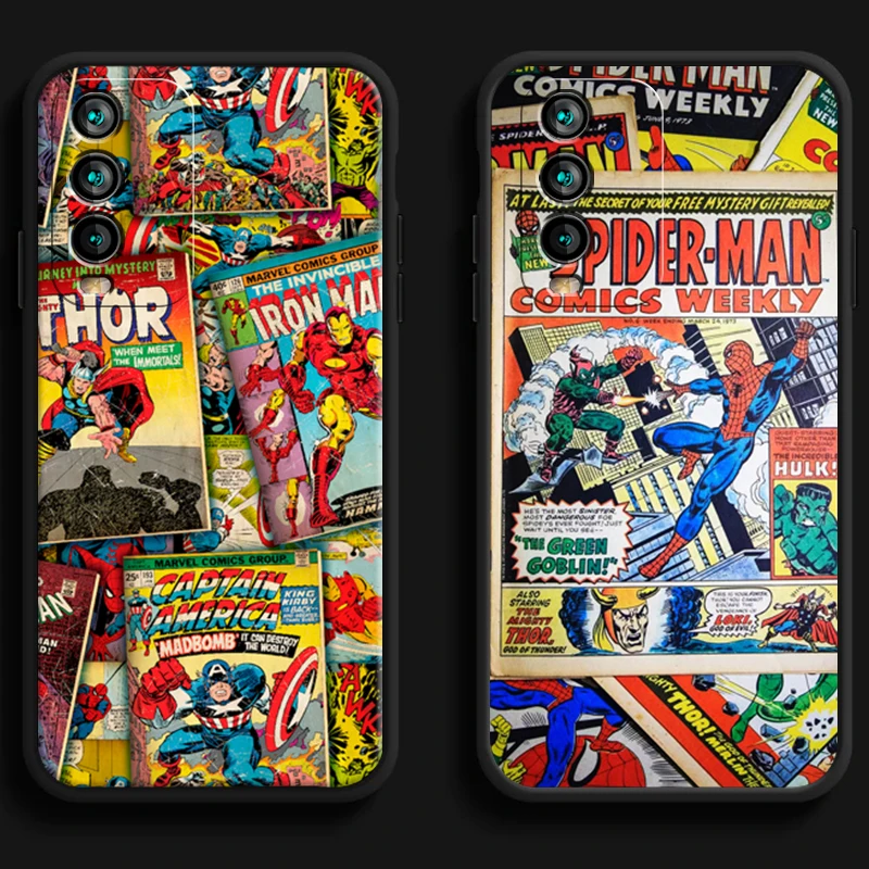 

Marvel Cartoon Spiderman Phone Cases For Xiaomi Redmi 7 7A 9 9A 9T 8A 8 2021 7 8 Pro Note 8 9 Note 9T Back Cover Carcasa