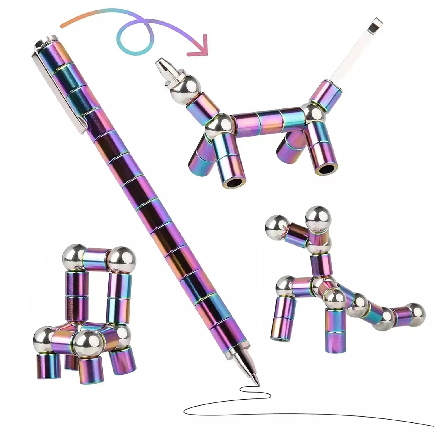 Ручки для пальцев для подростков для снятия стресса, магнитные игрушки ...