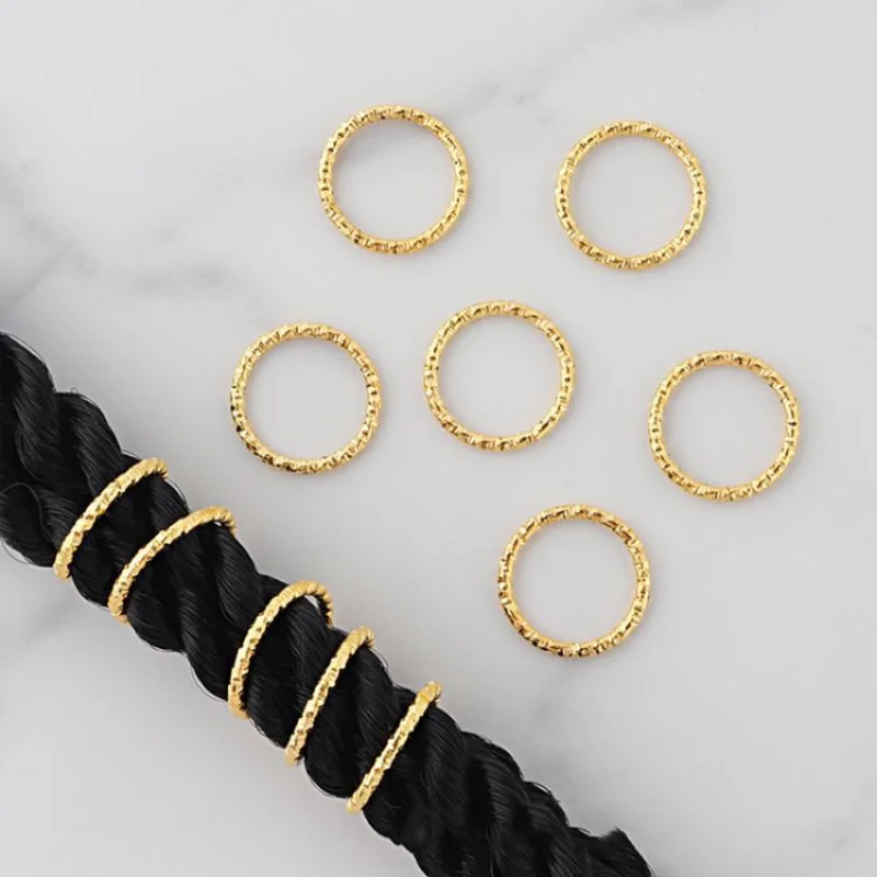 

Gold Silver Viking Hair Rings Braids Dreadlock Beard Beads Hair Cuffs Clips for Women Men Fashion Hair Accessories Styling Tools
